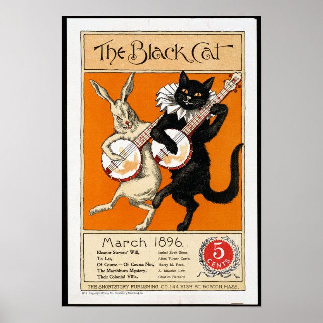 Poster Vintage Cat e Rabbit (Frente)