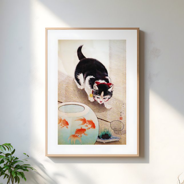 Poster Vintage Cat Japanese Illustration Art (Criador carregado)