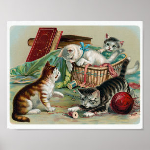 Poster Vintage Cats