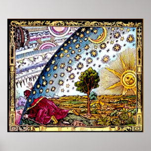 Poster Vintage Celestial: O Engraçado Flammarion