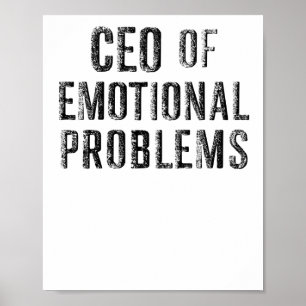Poster Vintage Ceo Of Emotional Problems Sticker
