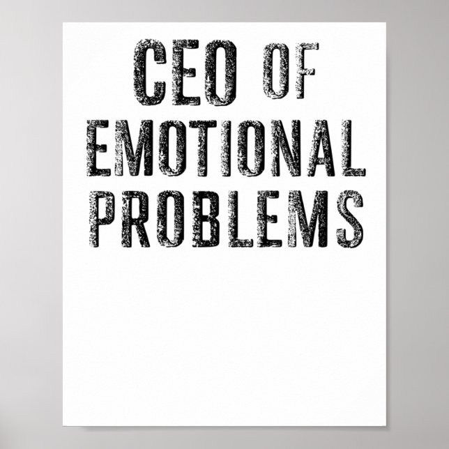Poster Vintage Ceo Of Emotional Problems Sticker (Frente)