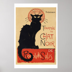 Poster Vintage "Chat Noir"   Steinlen Art Nouveau