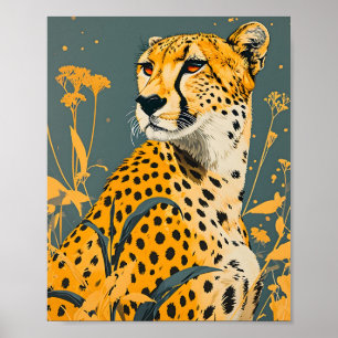 Poster Vintage Cheetah