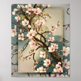 Poster Vintage Cherry Blossom
