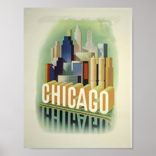 Poster Vintage Chicago (Frente)