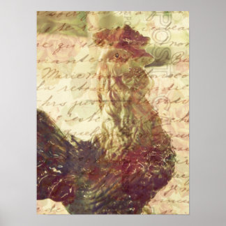 Póster Vintage Chicken