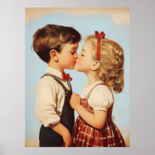 Poster Vintage Chiletheart Kiss