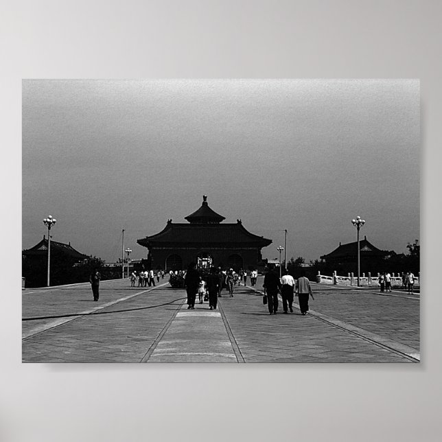 Poster Vintage China Pekin proibiu portão municipal (Frente)