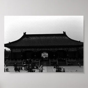 Poster Vintage china Pekin templo do Céu