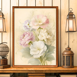 Poster Vintage Chique Floral Bloom Wall Art