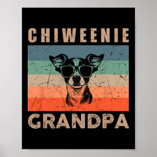 Poster Vintage Chiweenie Dog Avô dá presentes para Homens