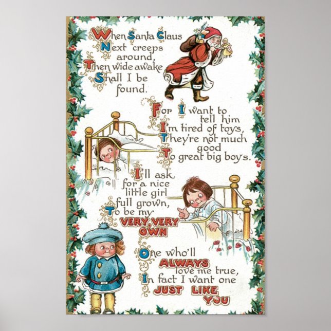 Poster Vintage Christmas Poem (Frente)