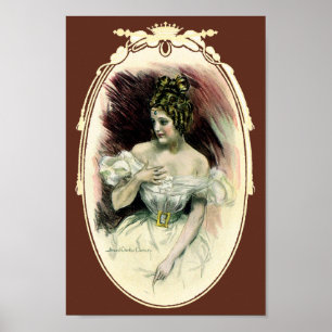 Póster Vintage Christy Girl, Retrato Anônimo de Bridal