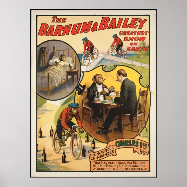 Poster Vintage: circo Barnum & Bailey - (Frente)