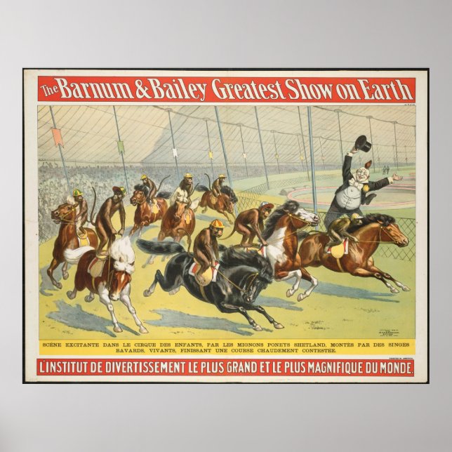 Poster Vintage: circo Barnum & Bailey - (Frente)