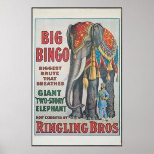 Póster Vintage: circo Barnum & Bailey -