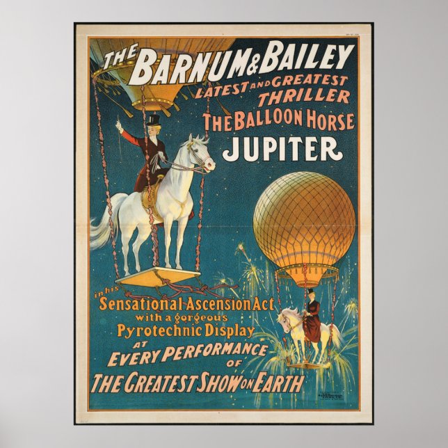 Póster Vintage: circo Barnum & Bailey - (Frente)