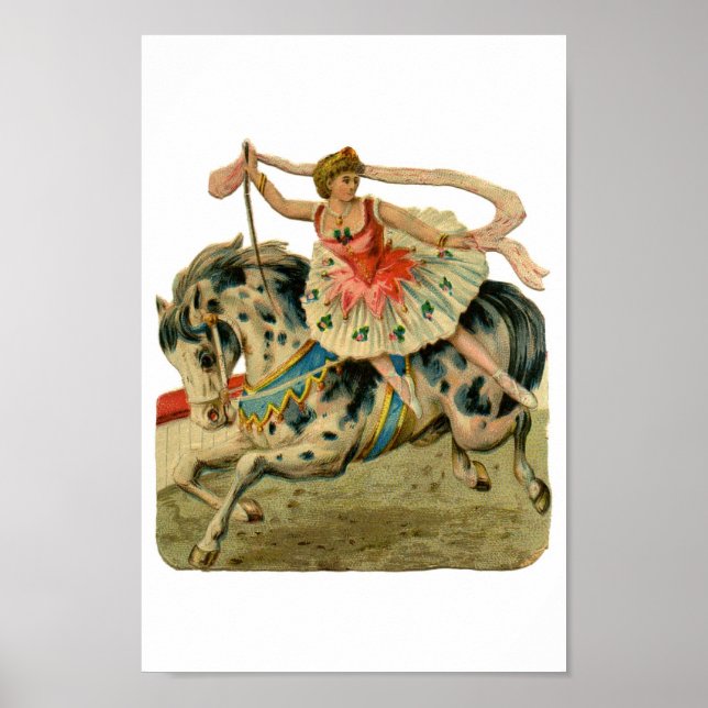 Poster Vintage Circus Ballerina Girl (Frente)