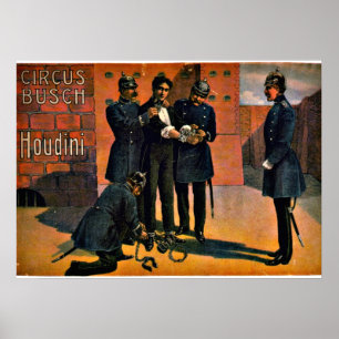 Póster Vintage Circus: Houdini e o Circus, 1908