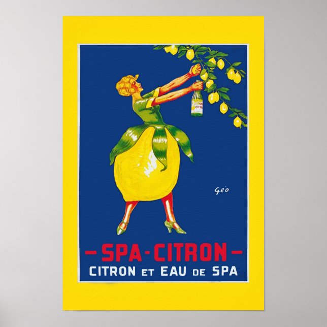 Poster vintage Citron Spa (Frente)