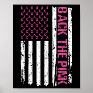 Poster Vintage Ck O Cancer De Mama Da Bandeira Americana 