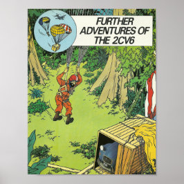 Poster vintage Clássico Citroen 2cv, design