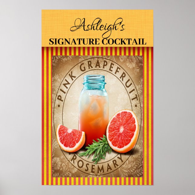 Poster Vintage Cocktail (Frente)