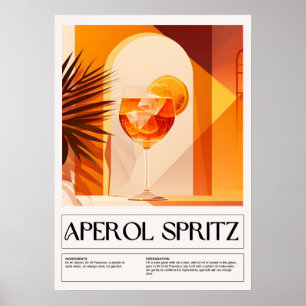 Poster Vintage Cocktail: Aperol Spritz