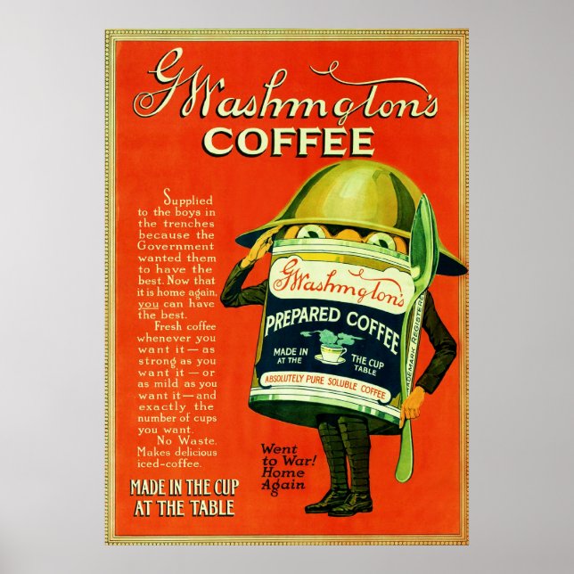 Póster Vintage Coffee Advertisement (Frente)
