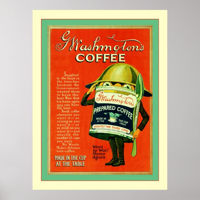Póster Vintage Coffee Anúncio (Frente)