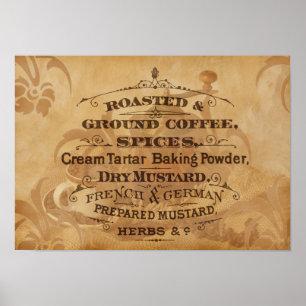Poster Vintage Coffee Art