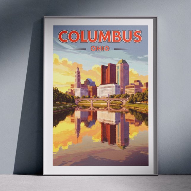 Poster Vintage Columbus Ohio (Criador carregado)