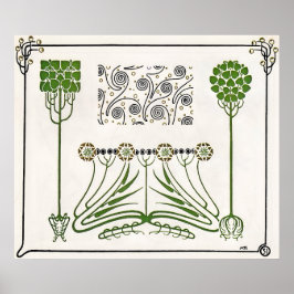 Poster Vintage Combinaisons Ornementales Art