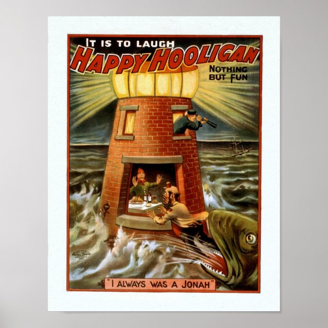 Poster Vintage Comedy Show Advertiment (Frente)