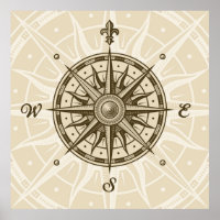 Vintage Compass Rosa