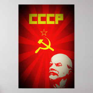 Póster vintage comunista soviético f da propaganda de