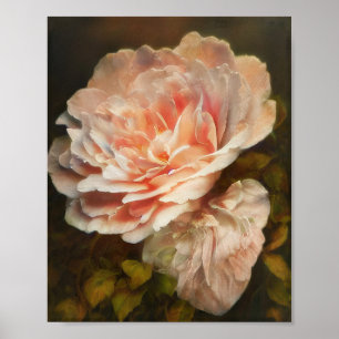 Poster Vintage coral rosa