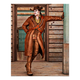 Póster Vintage Cowboy