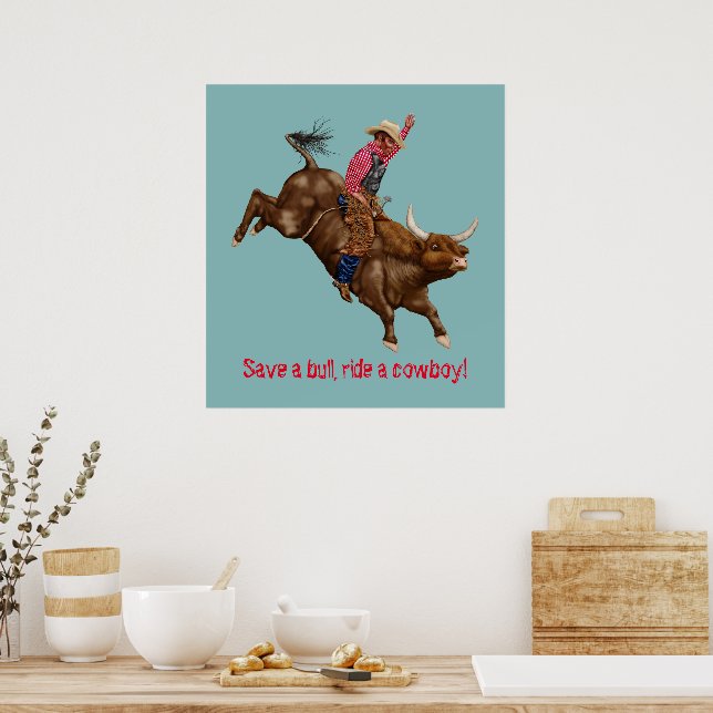 Poster Vintage cowboy (Cozinha)