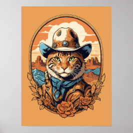 Poster Vintage Cowboy Design