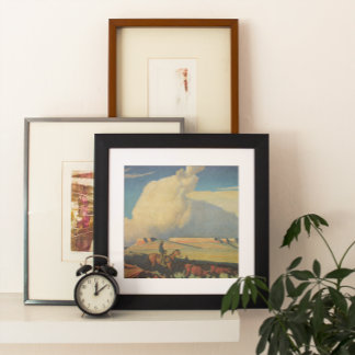 Póster Vintage Cowboys, Open Range de Maynard Dixon