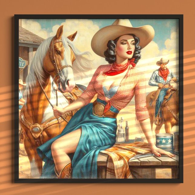 Poster Vintage Cowgirl (Criador carregado)