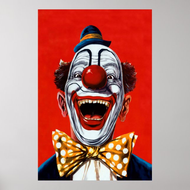 Poster Vintage Creepy Clown (Frente)