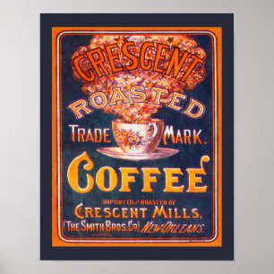Poster Vintage Crescent Coffee Ad
