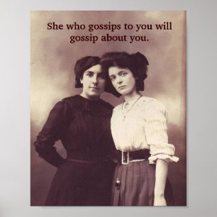 Póster Vintage - Cuidado com o Gossip!