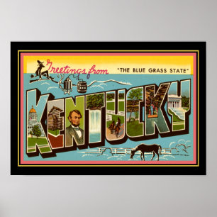 Poster Vintage "cumprimentos de Kentucky "