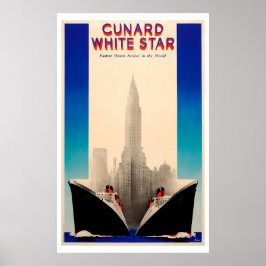 Poster vintage Cunard White Star