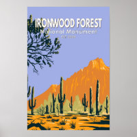 Vintage da Arizona Nacional da Floresta de Ironwoo