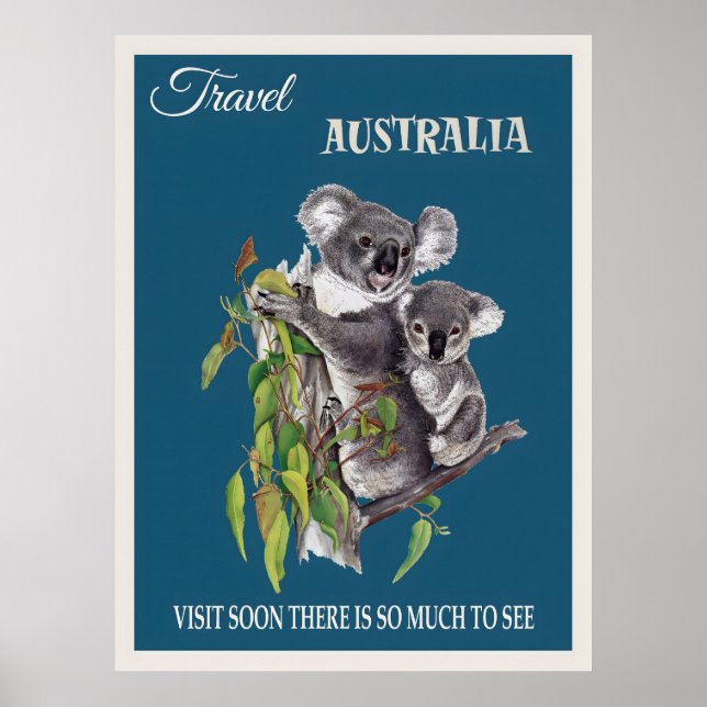 Poster vintage da Austrália (Frente)